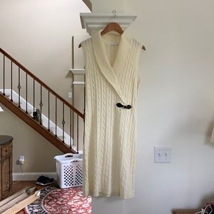 CALVIN KLEIN SLEEVELESS SWEATER DRESS